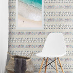 Mitchell Black x Gray Malin Riviera Stripe Wallpaper