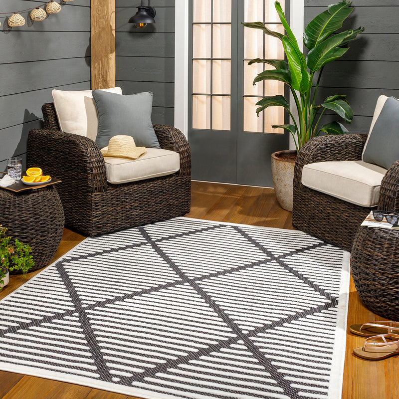 Livabliss San Diego Grid Indoor/Outdoor Rug