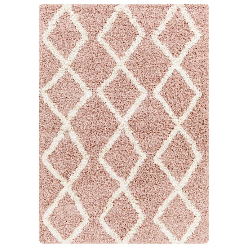 Livabliss Urban Shag Pink Machine Woven Rug