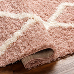 Livabliss Urban Shag Pink Machine Woven Rug