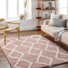 Livabliss Urban Shag Pink Machine Woven Rug