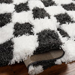 Livabliss Urban Shag Checker Machine Woven Rug