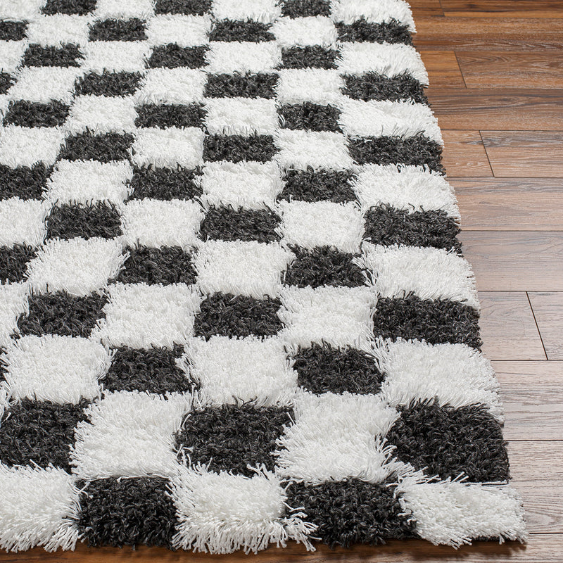 Livabliss Urban Shag Checker Machine Woven Rug