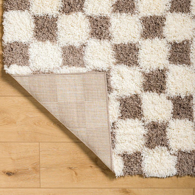 Livabliss Urban Shag Checker Machine Woven Rug