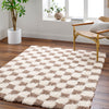 Livabliss Urban Shag Checker Machine Woven Rug