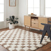 Livabliss Urban Shag Checker Machine Woven Rug