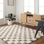 Livabliss Urban Shag Checker Machine Woven Rug