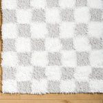 Livabliss Urban Shag Checker Machine Woven Rug