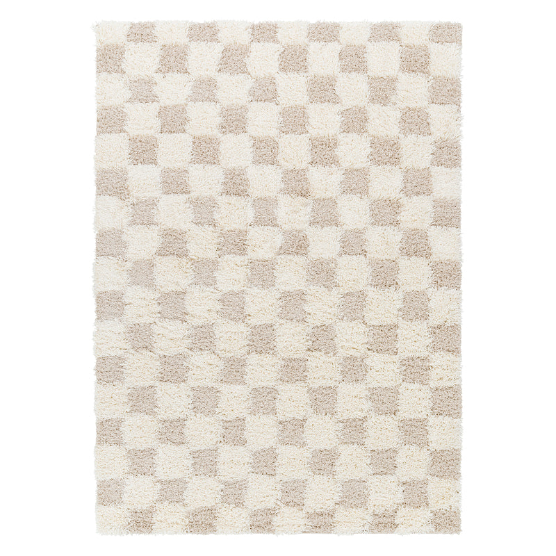 Livabliss Urban Shag Checker Machine Woven Rug