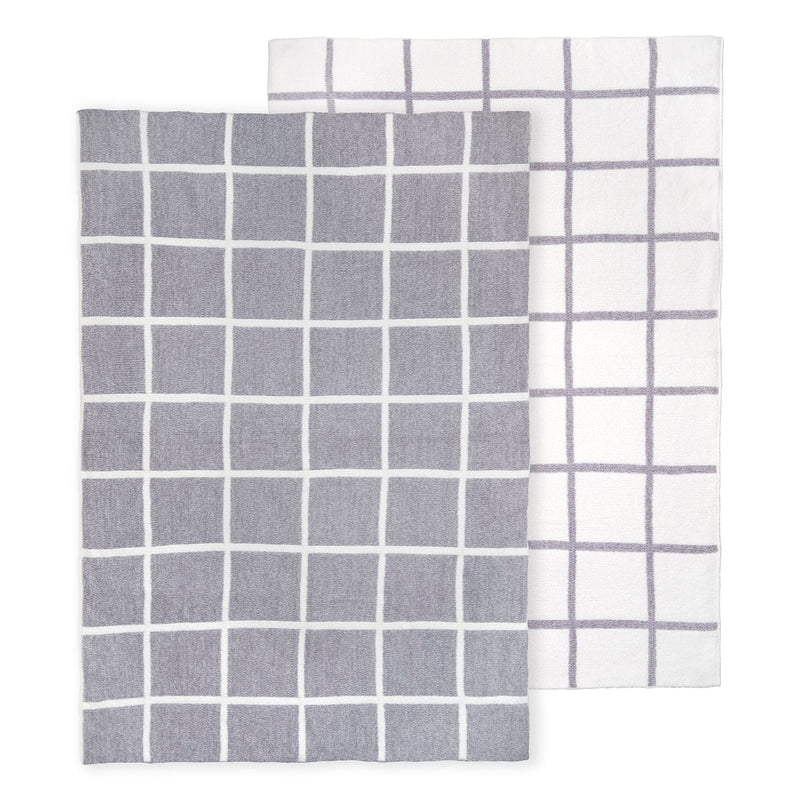 Kashwere Window Pane Heathered Throw Blanket