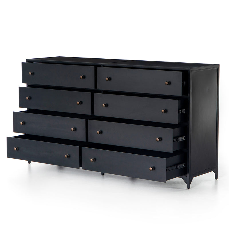 Four Hands Belmont 8 Drawer Metal Dresser