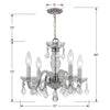 Crystorama Traditional Crystal 1064 4-Light Mini Chandelier