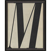 Letter M Black on White Framed Print