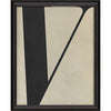 Letter V Black on White Framed Print