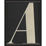 Letter A White on Black Framed Print