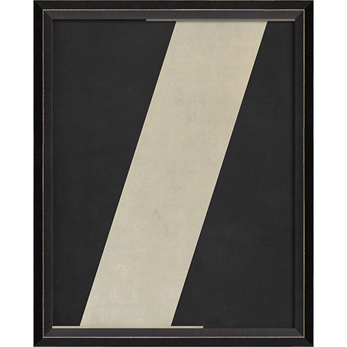 Letter I White on Black Framed Print