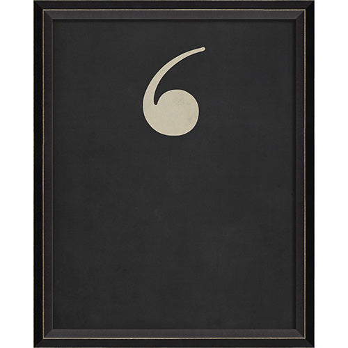 Letter Apostrophe White on Black Framed Print