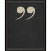 Letter End Quotes White on Black Framed Print