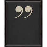 Letter End Quotes White on Black Framed Print