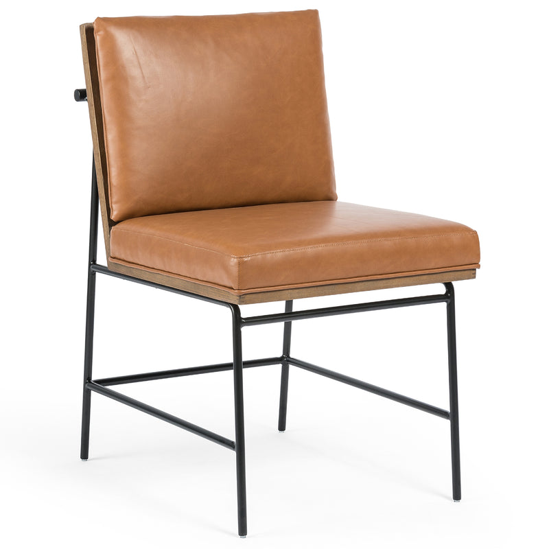 Four hands leather online dining chair