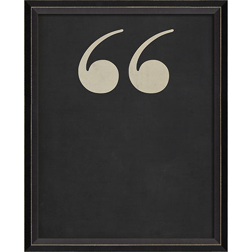 Letter Quotes White on Black Framed Print