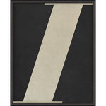 Letter I White on Black Framed Print