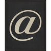 Letter At Symbol White on Black Framed Print