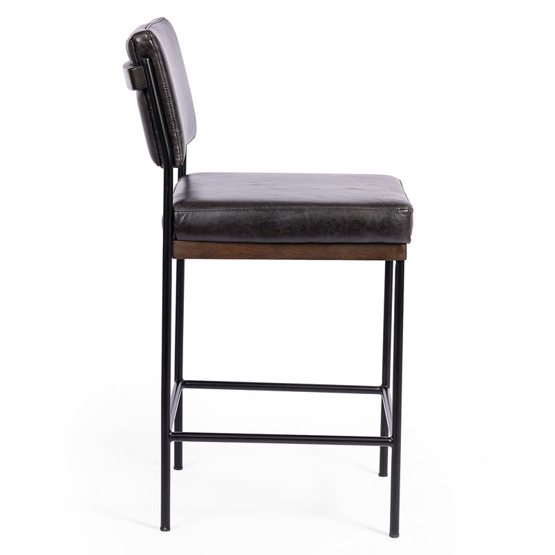 Four Hands Benton Leather Bar Stool Set of 2