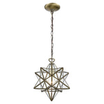 Ashford Star Antique Brass Mini Pendant