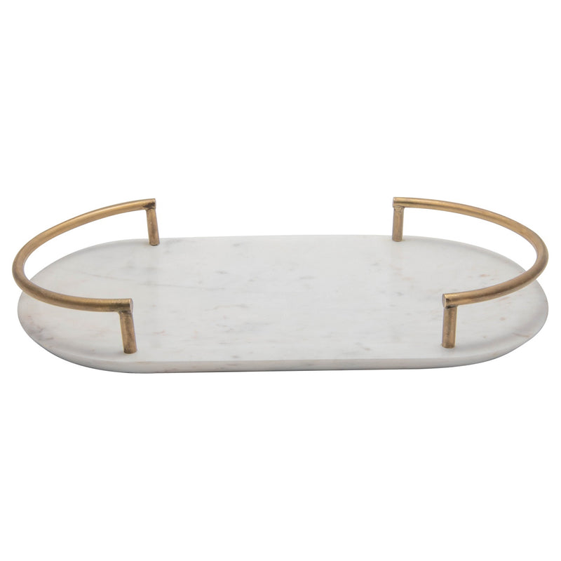 Glisan Oval Marble Tray