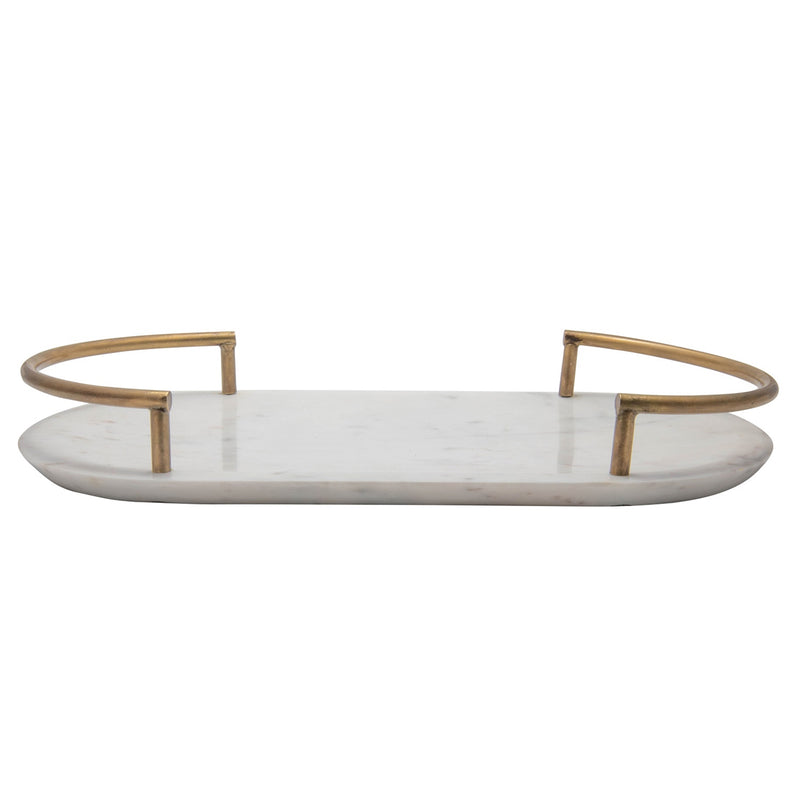 Glisan Oval Marble Tray