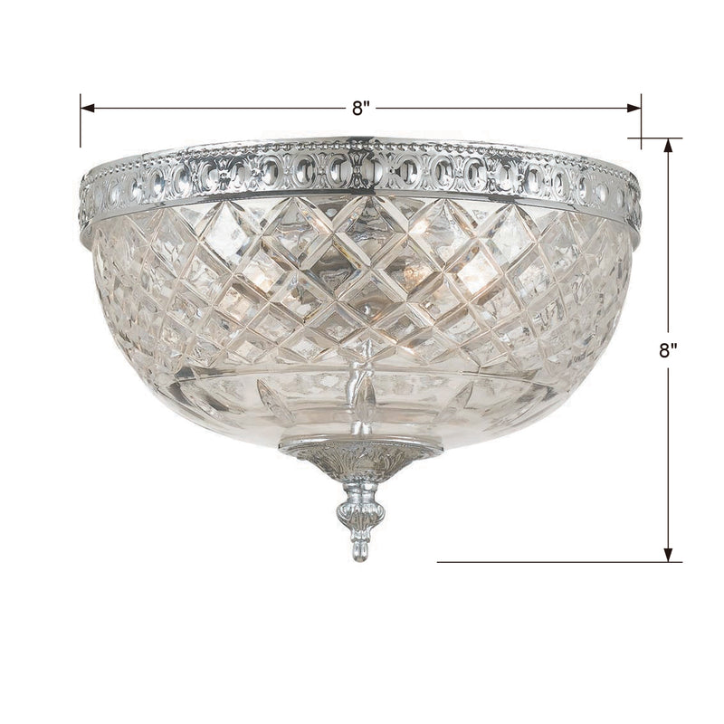 Crystorama Crystal 117 2-Light Flush Ceiling Mount