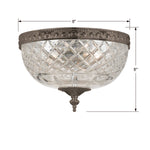 Crystorama Crystal 117 2-Light Flush Ceiling Mount