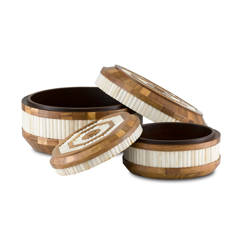 Currey & Co Banjhara Round Box Set of 2 - Final Sale