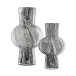 Currey & Co Stormy Sky Glass Vase Set of 2 - Final Sale