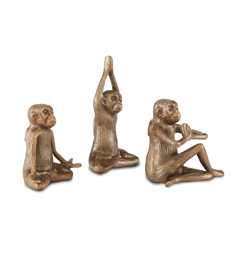 Currey & Co Zen Monkey Set of 3