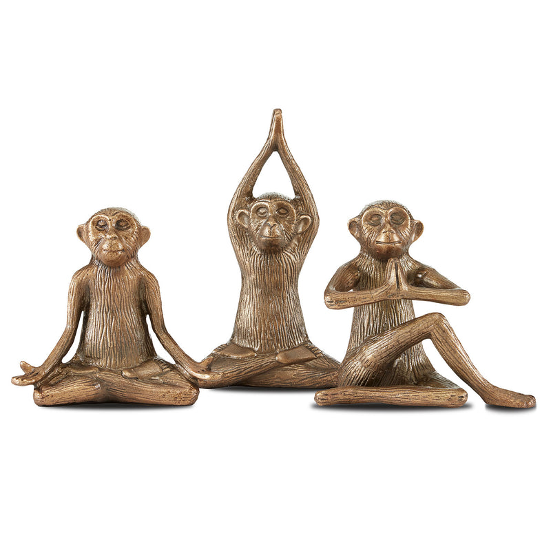 Currey & Co Zen Monkey Set of 3