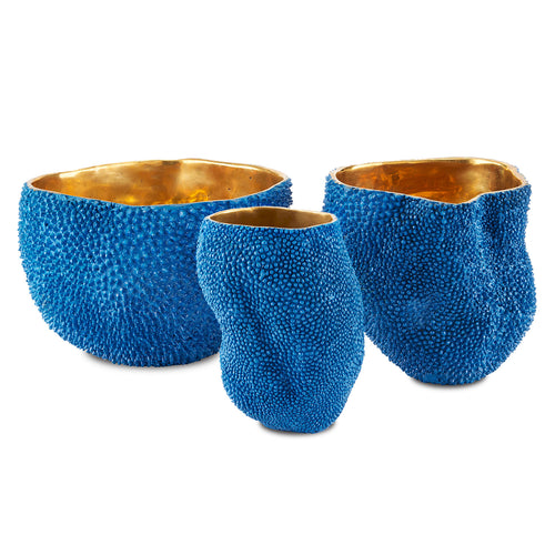 Currey & Co Jackfruit Cobalt Blue Vase - Final Sale