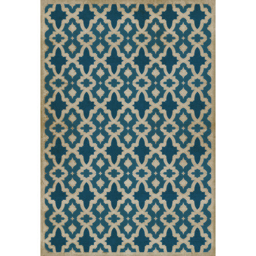 Pattern 31 - Blue Mosque Vinyl Floorcloth