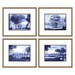 Lorrain Pastoral Toile Framed Art Set of 4