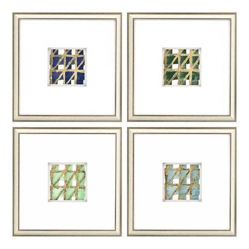 Gace V Petite Geoforma Framed Art Set of 4