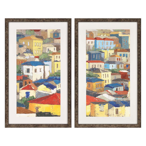 Meagher Primary Rooftops Framed Art Set of 2