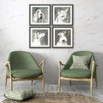 Cartissi Modern Dog Framed Art Set of 4