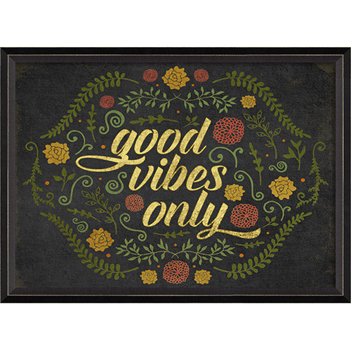 Good Vibes Only Framed Print