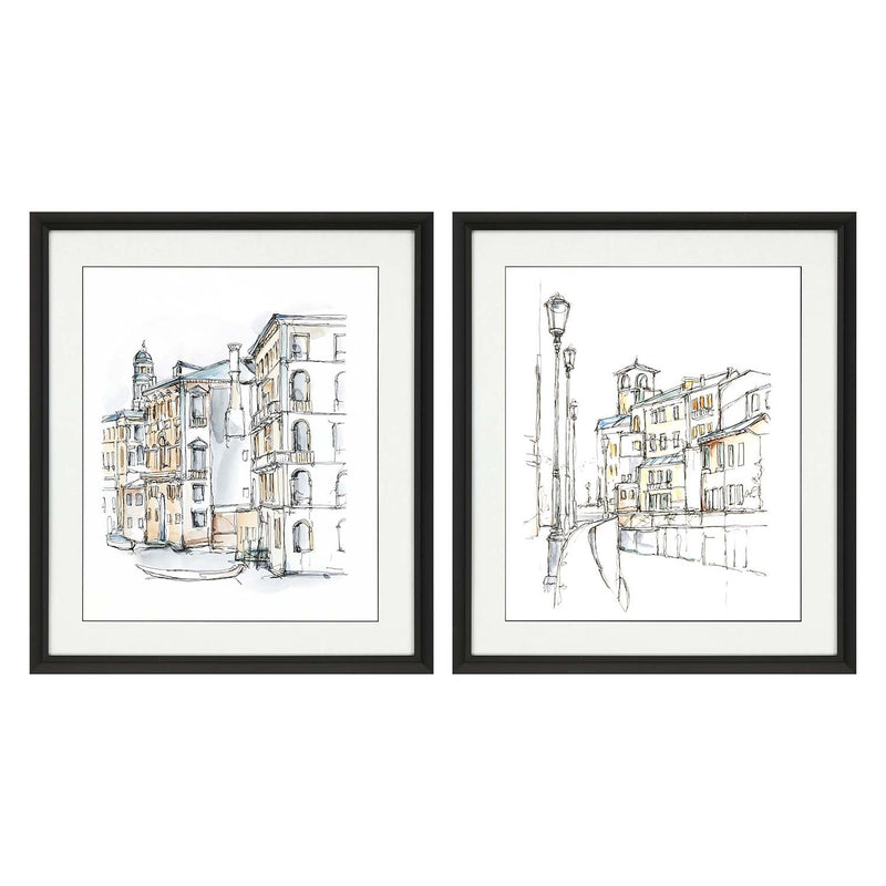 Harper Travel Sketchbook I Framed Art Set of 2