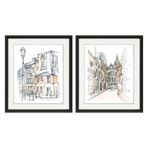 Harper Travel Sketchbook II Framed Art Set of 2