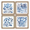 Zarris Indigo Ornament I Framed Art Set of 4