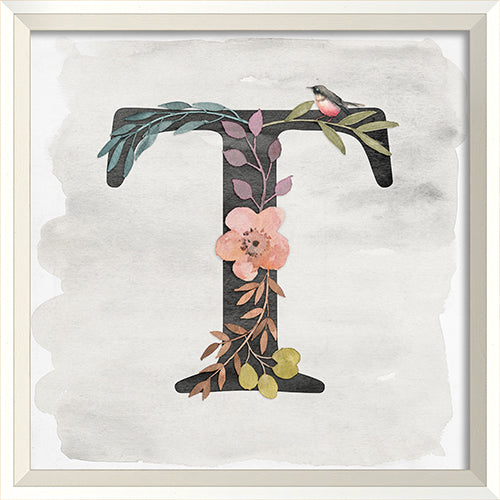 Garden Alphabet T Framed Print