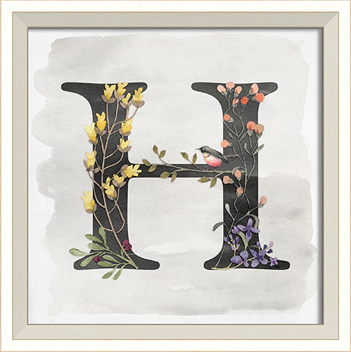 Garden Alphabet H Framed Print