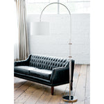 Regina Andrew Arc Polished Nickel Floor Lamp